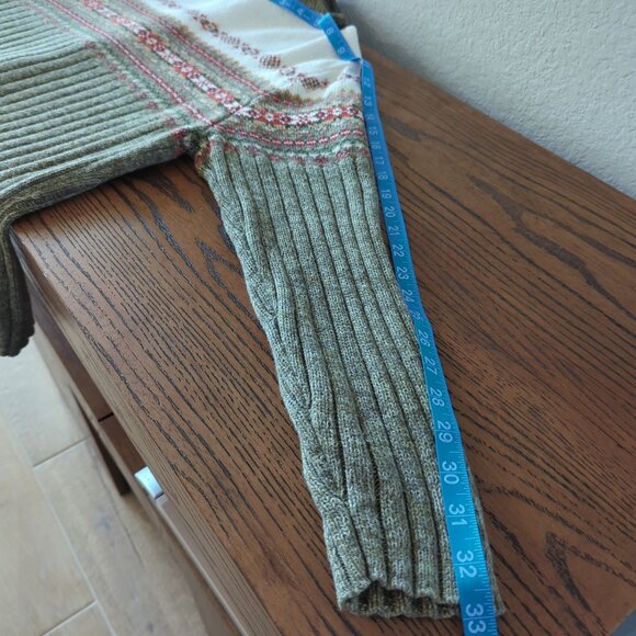 Tiara International Wool Blend Nordic Vintage‎ Sweater With Full Zip sz L - Picture 13 of 14